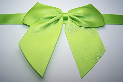 2 grüne Selbstklebende Geschenkschleife mit 40 cm langem Befestigungsband, Schleife Macht Ihr Geschenk zum Hingucker