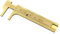 Mini pied à coulisse coulissant en laiton massif 80 mm Règle de poche double échelle