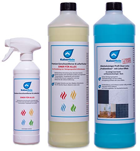 KaiserRein Geruchsneutralisierer Geruchsentferner 1000 ml und Lotus Bodenreiniger 1000 ml SET Konzentrat