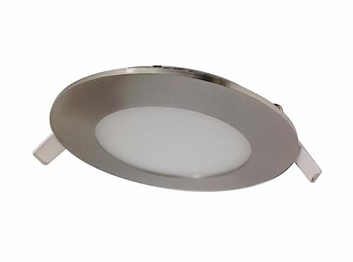 Downlight LED-Platte, extra flach, rund, Aluminium, 6 W, Neutralweiß, 4000 K, 5500 K