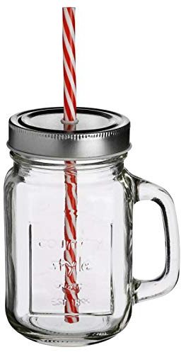 Secret de Gourmet - Chope en Verre & Paille Souhay 45cl Transparent