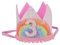 Amosfun Regenbogen 3-Geburtstagskrone Baby Prinzessin Krone Kopfband Party Hut Kleinkind Geburtstagsgeschenke Gefälligkeiten (Weiß Und Regenbogen, Rosa Spitze)