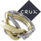 Hanayama Cast Ring Puzzle - Level 4 of 6 - Mid Level Difficulty Puzzle - Includes Crux Sticker