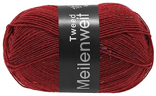 LANA GROSSA Meilenweit 100 | Sockenklassiker, uni und bedruckt, waschmaschienenfest | Handstrickgarn aus 80% Schurwolle & 20% Polyamid | 100g Wolle zum Stricken & Häkeln | 420m Garn FB161