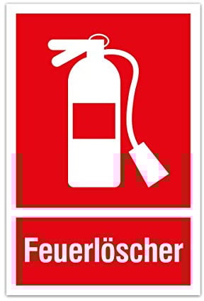 Aluverbund Hinweis Schild 30x20cm Wetterfest Kratzfest Rostfrei UV beständig - Feuerlöscher