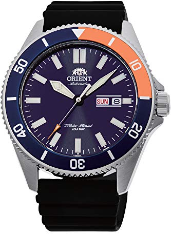 Orient Herren Analog Automatik Uhr mit Silikon Armband RA-AA0916L19B