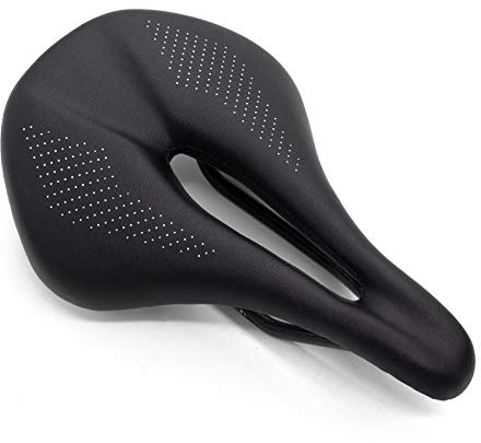 QIKU Sella per bicicletta in fibra di carbonio 3K nero ultra leggero (240-155)