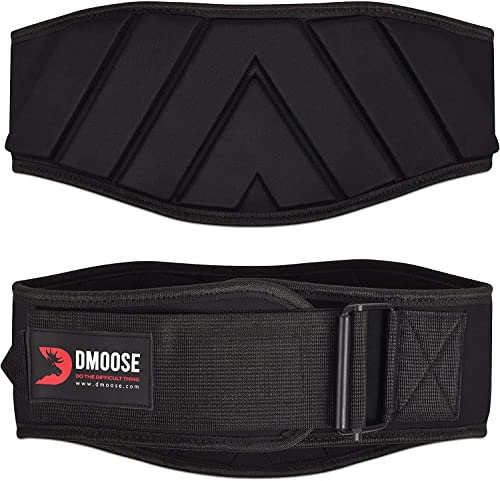 DMoose Gewichthebergürtel - Lifting Belt mit Self-Lock System - Gewichthebergürtel Herren & Damen - Fitness Gürtel Gewichtheben Bodybuilding Krafttraining Crossfit