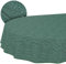 Tischdecke abwaschbar Wachstuch Wachstuchtischdecke Gartentischdecke Leinen-Optik Pflegeleicht Wasserabweisend 220 x 140 cm (Oval) Grün mit Saum