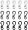 Rayong Karabiner Klein 15Pcs Karabinerhaken Klein, Mini Karabiner, Mini SF Aluminium Karabiner, Karabiner Schnalle ​Rucksack Verschlüss ​für Camping Reisen Schlüsselanhänger, 3 Farben