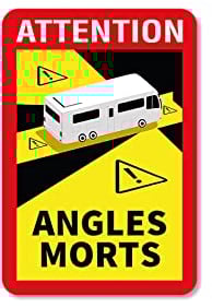 Tradercat Angles Morts Aufkleber für Wohnmobil LKW Bus Aufkleber Frankreich für toter Winkel Warntafel 25 x 17 cm Selbstklebend & Langlebig (3er Set Wohnmobil)