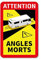 Tradercat Angles Morts Aufkleber für Wohnmobil LKW Bus Aufkleber Frankreich für toter Winkel Warntafel 25 x 17 cm Selbstklebend & Langlebig (3er Set Wohnmobil)