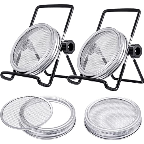 TopHomer Kit de pots de germination de graines en acier inoxydable avec couvercle pour la fabrication de graines de germination biologiques