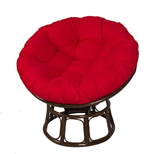 Morbuy Papasansessel Kissen Sitzauflage, Rundes Dicke Stuhlkissen Bequem & Weich Sitzkissen Hängesessel für Indoor Outdoor Garten Stuhlauflage (80x80CM,groß Rot)