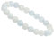 ELEDORO Handgefertigtes Edelstein Perlen Stretch Armband - Echte Steine 8mm (Coelestin)