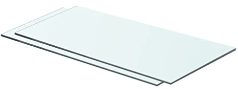 homiuse Wandregal Regalböden 2 STK. Glas Transparent 60x25 cm Regal Wand Wandregal KüChe Regale FüR WäNde HäNgeregal Wandboard BüCherregal Wand Bilderleiste Regal Badezimmer Regalbrett