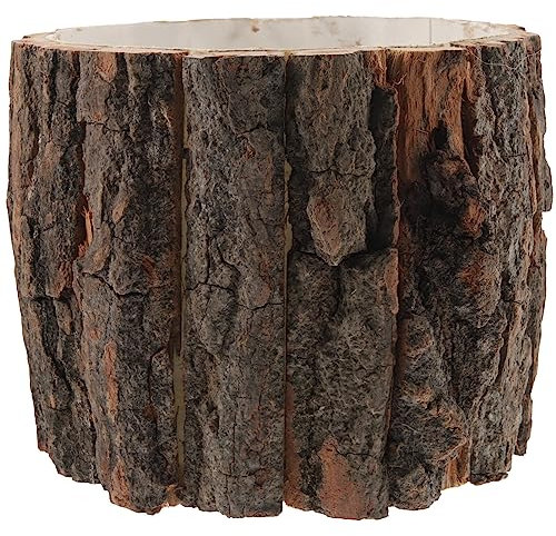 Cabilock Pflanzkübel Aus Holz Kaktus-blumentopf Pflanzgefäße Aus Rinde Topf Aus Treibholzscheiten Kaktus-sukkulenten-übertopf Dekorativer Sukkulententopf Blumentopf Aus Holz Natürlich