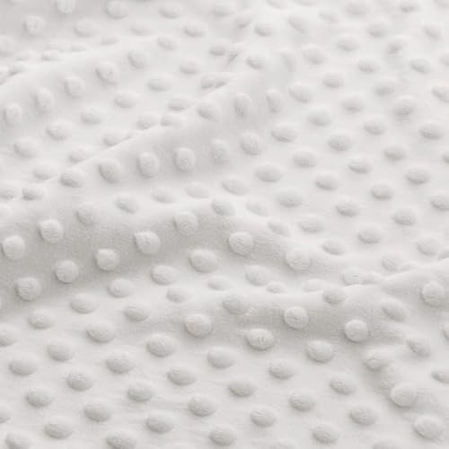 Textrend Microfaser-Plüsch - Minky-Stoff als Meterware 270g/m2 - Stoff Shorty als Meterware in vielen Farben - Textilien 1x1.60m - Stoffe Meterware (Weiß)