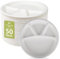 Strong Paper Plates, Disposable Plates, Compostable & Biodegradeable Plates - Super Rigid - Extra Strength - Premium Eco-Friendly Sugarcane (Round Plates, 11 inch - 4 Compartment - 50pcs)