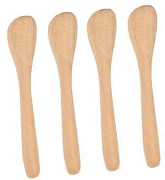 CLISPEED 4 Piezas queso de madera pan con mantequilla manteca cortador de madera cuchillo de mermelada mini sándwich cuchillo para queso espátula cuchillo para difuminar Bambú