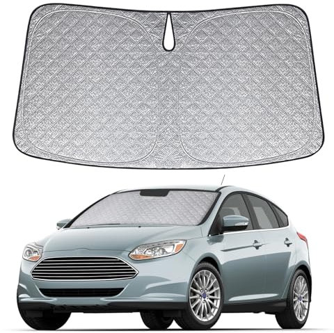 Opaltool Parasol Coche Delantero Plegable Repuesto para Ford Focus MK4 2018-2024, Coche Sol Sombra Bloquea los Rayos UV en el Interior del Parasol Protector