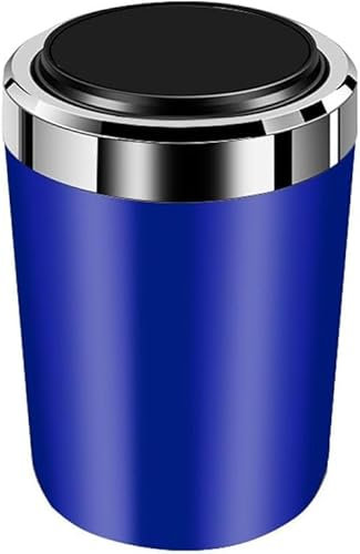 HOCAH Auto Aschenbecher für Audi A1 A3 A4 A5 A6 A7 A8, Tragbare Rauchfrei Stand Zylinder Zigarette Abfalleimer Innenausstattung Tuning,Blue
