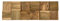 HPFloor Teak Wandverkleidung Wandpaneele Cubic 11er Set, 3D Holzpanelen, Echtholz, Rustikal Braun, 54x18 cm, Unregelmäßige Holzgrößen, Innenbereich