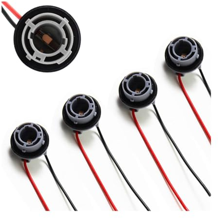 ZeQYyN 5 Stück Auto-Steckdosenkabel, Lampenfassung BA15S 1156 Fassungen, 1156 BA15S LED-Steckdosenadapter, P21W-Lampenfassung für Lampe, Bremssignalleuchte
