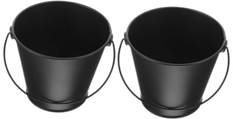 NUSITOU Set Di Secchi Per Grasso Per Barbecue in Ferro Per Cucinare All'aperto Secchio Gocce Multifunzione Per Barbecue Facile Da Riporre