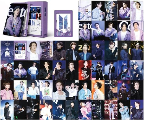 55 Stück Bangtan Boys Yet to Come Fotokarten Gold Bts Cards Bangtan Boys BTS Album PostKarten Bangtan Boys Merch Box Karten Geschenk für Army Fans (JK Gold)