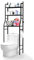 JUPPLIES Estanteria de Baño sobre Inodoro - Mueble Baño WC y Mueble Estanteria Lavadora - Estante de Almacenamiento Impermeable - Ahorra Espacio con 3 Baldas (Negro)