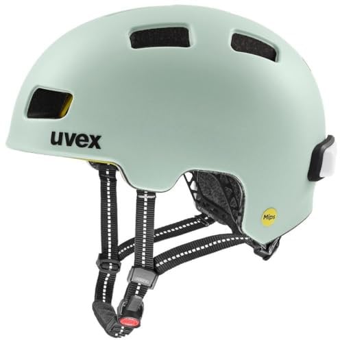 uvex City 4 MIPS - Leichter City-Helm für Damen und Herren - MIPS-Sysytem - inkl. LED-Licht - Light Jade matt - 55-58 cm