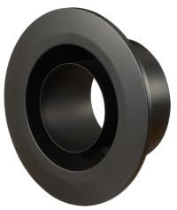 DOPPELWANDIGE OFENROHRE Möck System Primus Schwarz Innen ø150 mm Aussen 204 mm Wandabstand 100mm (Möck Primus Doppelwandfutter mit Rosette ø150 (für DW Rohre/Einstecktiefe 120mm))