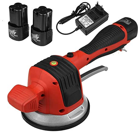 Fliesenvibrationswerkzeug 120x120cm 100KG Akku-Fliesenverputzmaschine Boden Vitero Wandfliesen Vibration Ziegel Fliesen Nivelliergerät 18V mit 2 Akku Leistungsstarker Motor(2 Batteries)