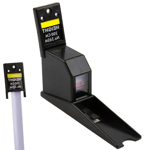 Kasoud Einziehbarer Wand-Höhenmesser, 2 Meter Messlatte für Kinder, Höhenmessung für Kinder und Erwachsene, Wandmontiertes kompaktes Stadiometer, Maßband für Zuhause, Schule, Kliniken (schwarz)