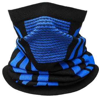 Balakaka Cache Cou Homme Femme Sport, Multifonctionnel Cache Cou Moto Polaire Hiver 40×22 cm, Hiver Coupe-Vent Cache Nez Ski Balaclava pour Moto Cyclisme, Bleu