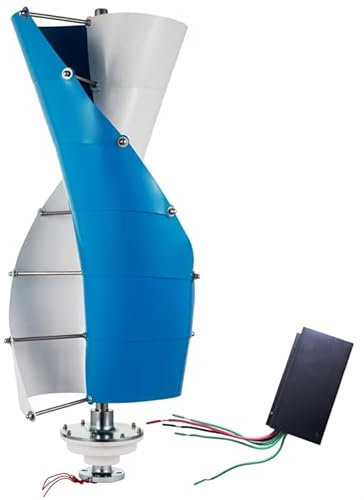 24V 48V Vertikaler Helix Windkraftanlagen 2000W Savonius Windgenerator Windturbine Windrad Magnetic Levitation Generator Komplettanlage Windräder mit mppt Laderegler