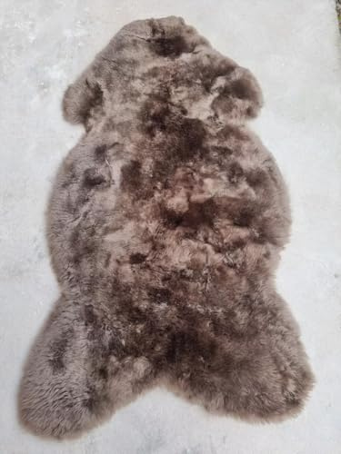 Provellus Premium Merino Schaffell Schaffelle Fell Lammfell Natur geschoren dichte Wolle (Taupe Dyed, 100-110cm x 50-60cm)