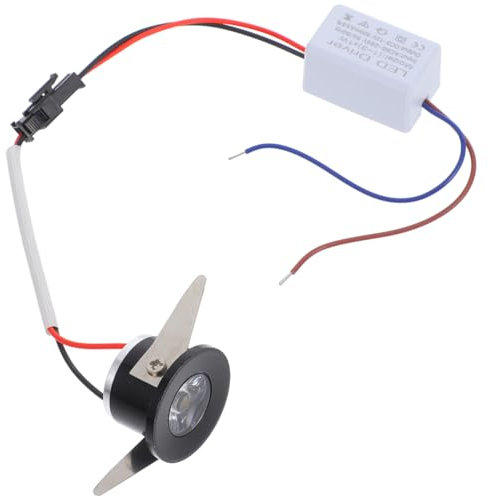 Homoyoyo Kleiner LED Strahler Schrankdeckenleuchte Vitrinenstrahler Einbauleuchte LED Kleiner Spotlicht Warmweiß 3000K Aluminium 1W Schwarz Effizientes Design für Vitrine Theke