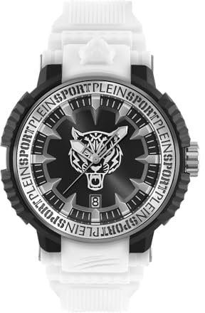 Plein Sport Unisex Uhr Analog Quarz Tiger Power Weiß/schwarz PSEDA0224 PU