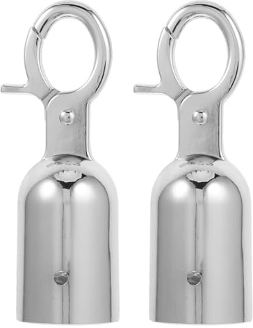 Garneck 2er Set Seilendkappen 30mm mit Ring - Rostfreier Edelstahl Seilstopper für Hanfseil und Absperrseile - Wetterfeste Endkappe für Terrassengeländer und Leitplankenschnur