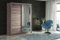ELUKS CARLI Modern Sliding Door Wardrobe with Mirror, 2 or 3 Doors, 4 colours: WHITE/BLACK/OAK/GREY 5 sizes: 100cm/120cm/150cm/180cm/200cm (Oak, 120cm no Drawers)
