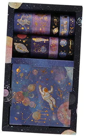 KONTONTY Dekoratives Papierklebeband Satz 10 Rollen Scrapbook-klebeband Mit 10 Bögen Aufklebern Für Diy-projekte
