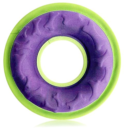 HeiPen Hundefrisbee Spielzeug wasserdichte (ø 23 cm, Lila) | Soft Flyer Wurfscheibe, langlebiges Nylon-Wurfspielzeug für einfaches Fangen, drinnen wie draußen einsetzbar und Fütterung