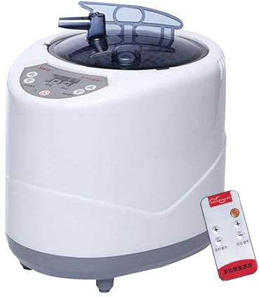 Sauna Dampfgarer Topf, 2L Dampfgenerator mit Fernbedienung, 1000W Begasungsmaschine, 9 Stufen Temps SPA Therapie Dampfgarer mit Timer-Anzeige, Edelstahl-Topf, für Home Spa Hot Yoga Body Detox