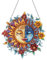 Hoobee Sonne Diamond Painting Anhänger, Mond Diamond Painting Fensterbilder, 5D Diamant Painting mit Kette, Wandbehang Kits-Für Zuhause Wanddekoration Und Eingang Dekoration 20x20cm(Sonne)