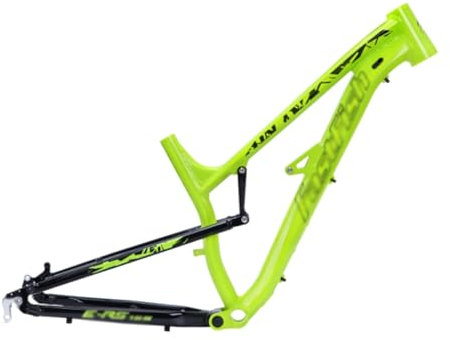 ZECHAO Mountainbike Rahmen 27,5 Zoll, Schnellspanner 9 * 135 MM Aluminiumlegierung 44-55 MM Steuerrohr Fahrrad Softtail Rahmen 2,4-Zoll-Reifen(Green)