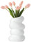 Vasen Deko Blumenvase Weiß Spiralvasen Moderne Pampasgras Vase Mini Boho Tulpenvase für Wohnzimmer Küche Büro Dekorative