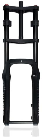 Forcella ad aria per bici Fat Tire da 20/26 pollici 4.0, doppia spalla, forcella anteriore Snow Beach, escursione 130 mm, asse passante, regolazione del rimbalzo 15 * 135 mm, tubo dritto, blocco manua