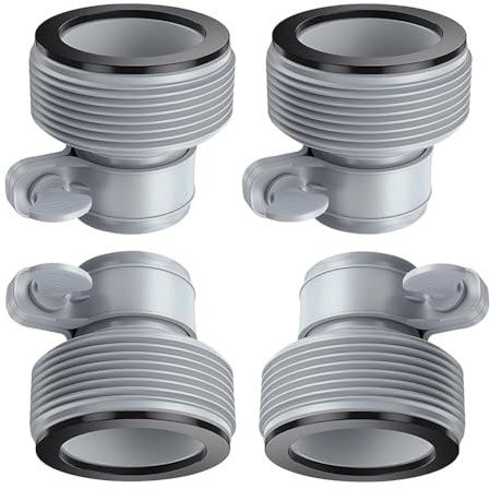 CUEMOON 4 Pezzi Adattatore Tubo Piscina, Connettori per Tubi per Piscina, Raccordo per Tubo Spiralato, Accessori per Piscina per Raccordi da 1,5 (B)
